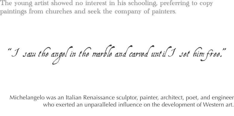 The young artist showed no